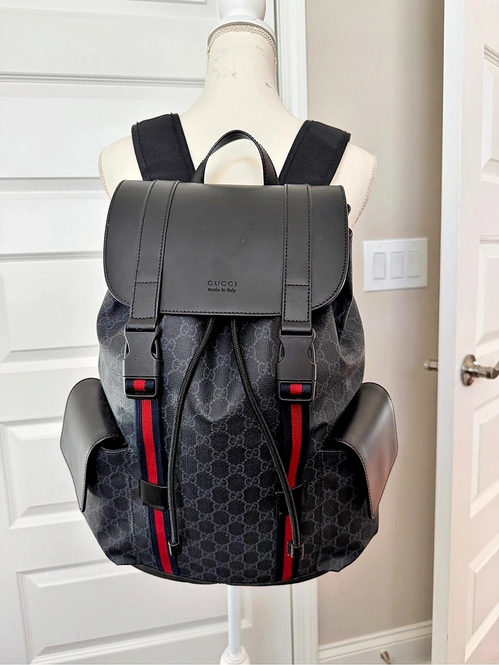 Gucci GG Supreme Soft Backpack Black